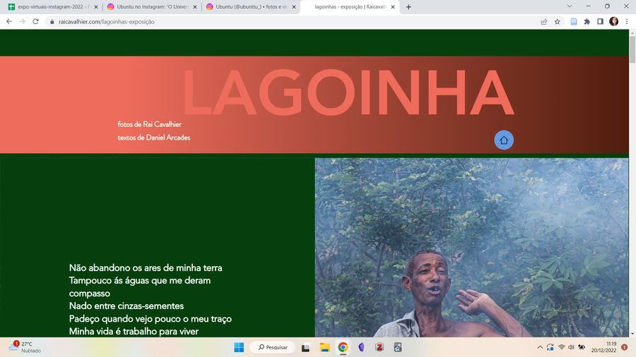 Registro do evento 'Lagoinhas - Estúdio Virtual de Rai Cavalhier', obtido em 20/12/2022 11:22:41