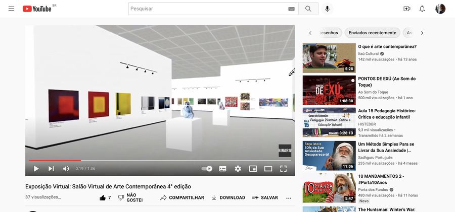 Registro do evento 'Salão Virtual de Arte Contemporânea', obtido em 18/07/2022 23:13:27